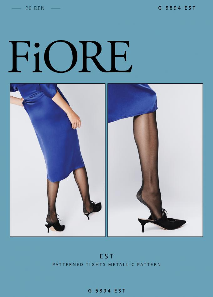 Collant couture arrière argentée