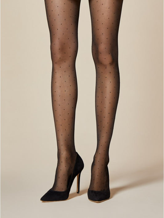 Collant plumetis petits pois 8 Deniers EVE Fiore