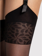 Bas nylon classique pour porte-jarretelles 8 Den ADORA Fiore