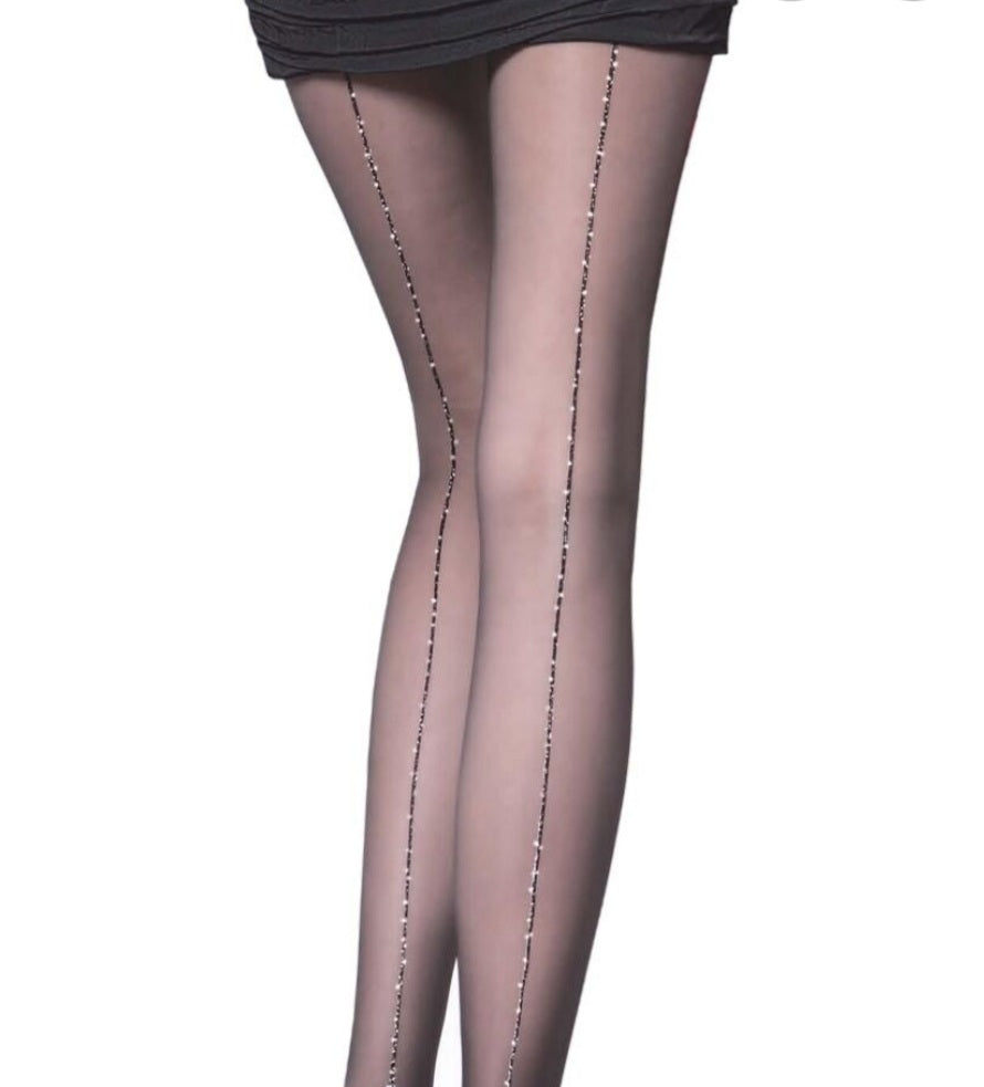 Collant couture arrière argentée EST