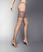 Bas autofixant voile 15 deniers large jarretière