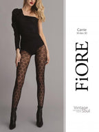 Collant monogrammé fantaisie CARRIE 30 Deniers Fiore