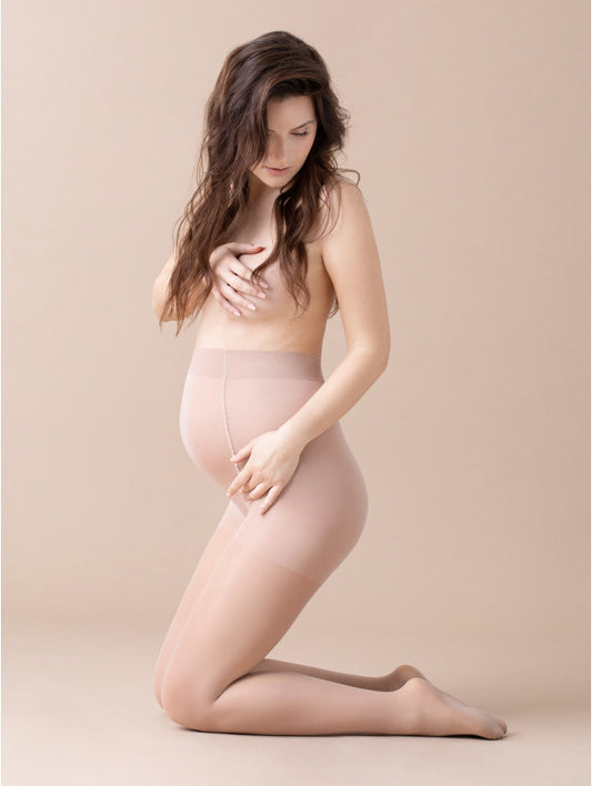 Collant maternité voile 20 deniers nude GAIA