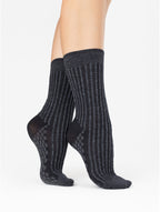 Chaussettes en microfibre chaudes noires 60 Deniers SMOOTH Fiore