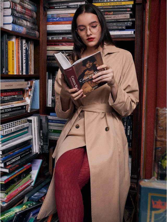 Collant fantaisie de couleur bordeaux 60 Deniers STEREO Fiore